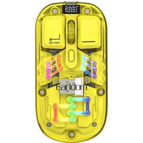 Earldom KM16 1600 Dpı Sarı Sessiz Transparan Yapılı Rgb Kablosuz Ofis Mouse
