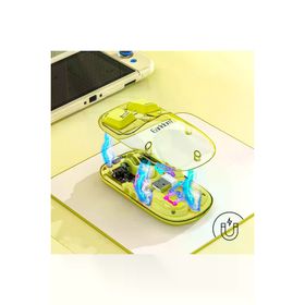 Earldom KM16 1600 Dpı Sarı Sessiz Transparan Yapılı Rgb Kablosuz Ofis Mouse