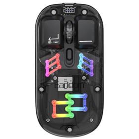 Earldom KM16 1600 Siyah Dpı Sessiz Transparan Yapılı Rgb Kablosuz Ofis Mouse