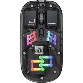 Earldom KM16 1600 Siyah Dpı Sessiz Transparan Yapılı Rgb Kablosuz Ofis Mouse