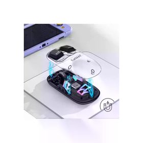 Earldom KM16 1600 Siyah Dpı Sessiz Transparan Yapılı Rgb Kablosuz Ofis Mouse