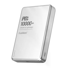 Earldom PD54 Gümüş 10000 mAh Hızlı Şarj Kablosuz Powerbank