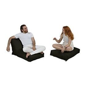 Earmut Siesta Koltuk Yatak Siyah Puf