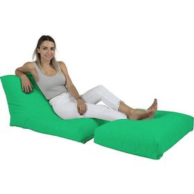 Earmut Siesta Koltuk Yatak Yeşil Puf