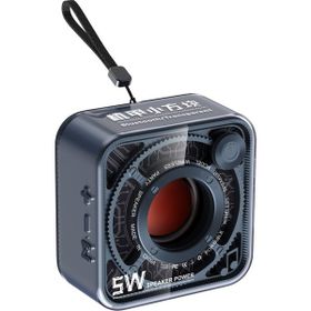 East China Station Şeffaf Mecha Bluetooth Taşınabilir Takılabilir Tf Kartı Koyu Mavi Hoparlör