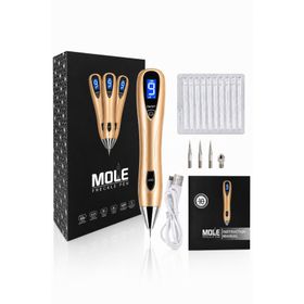 East Medikal Mole Plexr Kablosuz Şarj 10 İğne 3 Kartuş Gold Plazma Kalem Seti