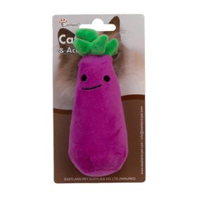 Eastland 13 cm Catnipli Hışırtılı Peluş Patlıcan Kedi Oyuncağı