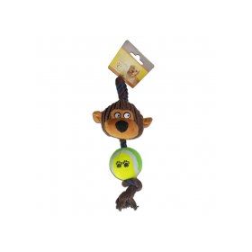 Eastland 35x12 cm Maymun ve Tenis Toplu Diş İpi Köpek Oyuncağı