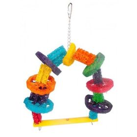 Eastland 39x24 cm Ahşap Tünekli Kuş Oyuncağı