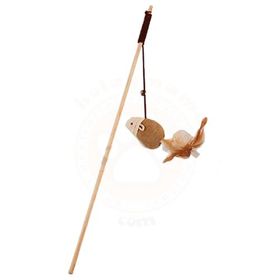 Eastland 40 cm Tahta Çıngıraklı Fare Kedi Oltası