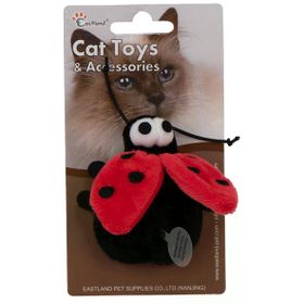 Eastland Catnipli Peluş Dijital Sesli Uğur Böceği Kedi Oyuncağı