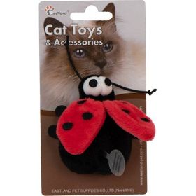Eastland Catnipli Peluş Dijital Sesli Uğur Böceği Kedi Oyuncağı
