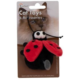 Eastland Catnipli Peluş Dijital Sesli Uğur Böceği Kedi Oyuncağı