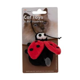 Eastland Catnipli Peluş Dijital Sesli Uğur Böceği Kedi Oyuncağı
