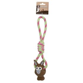 Eastland Düğümlü Stres İpli Peluş Eşek 42 cm Köpek Oyuncağı