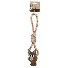 Eastland Düğümlü Stres İpli Peluş Eşek 42 cm Köpek Oyuncağı