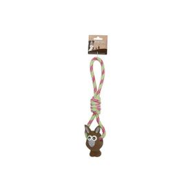 Eastland Düğümlü Stres İpli Peluş Eşek 42 cm Köpek Oyuncağı