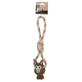 Eastland Düğümlü Stres İpli Peluş Eşek 42 cm Köpek Oyuncağı
