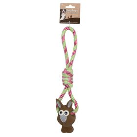 Eastland Düğümlü Stres İpli Peluş Eşek 42 cm Köpek Oyuncağı