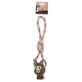 Eastland Düğümlü Stres İpli Peluş Eşek 42 cm Köpek Oyuncağı