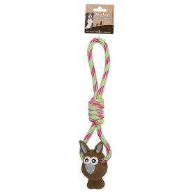 Eastland Düğümlü Stres İpli Peluş Eşek 42 cm Köpek Oyuncağı