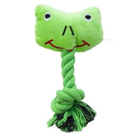 Eastland İpli Öten Peluş Kurbağa 16 cm Köpek Oyuncağı