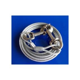 Eastland Köpekler İçin 4.7 mm x 3 m Çelik Bahçe Bağlama Halatı