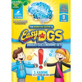 Easy DGS Dikkati Güçlendirme Seti 3. Kademe B Kitapçığı 5 - 8 Yaş - Adeda Yayınları