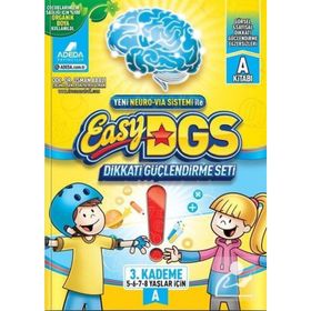 Easy DGS Dikkati Güçlendirme Seti 3. Kademe B Kitapçığı 5 - 8 Yaş - Adeda Yayınları
