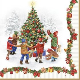 Easy Life 20'Li 33x33 cm Christmas Round Dance Moda Kağıdı