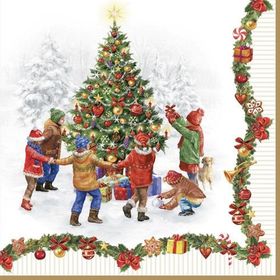 Easy Life 20'Li 33x33 cm Christmas Round Dance Moda Kağıdı