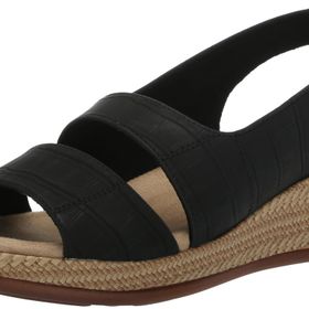 Easy Street Gannett Kama Siyah Croco Kadın Sandalet