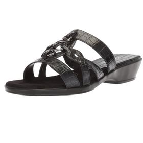Easy Street Torrid Düz Siyah Timsah Kadın Sandalet