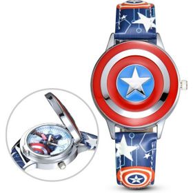 Easytoy Disney Örümcek Adam Çocuklar Kaptan Amerika Ironman Çocuk Saatlerini İzliyor Kırmızı Erkek Çocuk Kol Saati