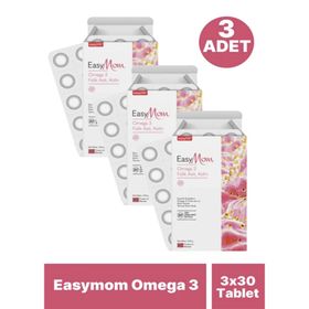 Easyvit EasyMom Omega 3 Çiğnenebilir 3x30 Jel Form Balık Yağı