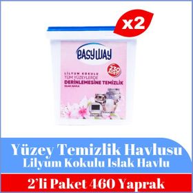Easyway 230'lu Lilyum Kokulu Yüzey Temizlik Mendili (2 adet)