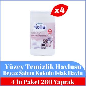 Easyway 70'li Beyaz Sabun Kokulu Kova Islak Mendil (2 adet)
