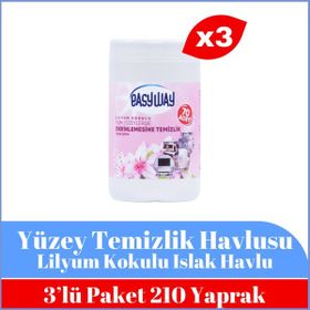 Easyway 70'li Lilyum Kokulu Yüzey Temizlik Mendili (2 adet)