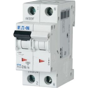 Eaton 106028 PL6-B16-1N 1x16A Nötr Kesmeli B 6kA Otomatik Sigorta