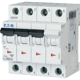 Eaton PL6-C32/3N 6KA-C Eğrisi 3X32A+N Otomatik Sigorta