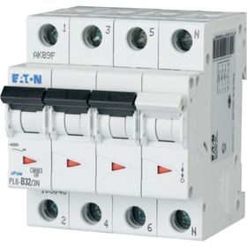 Eaton PL6-C32/3N 6KA-C Eğrisi 3X32A+N Otomatik Sigorta