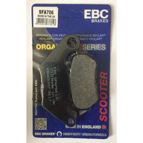 EBC SFA706 2018-2020 X-Max 250 Organik Standart Tek Renk Arka Fren Balatası