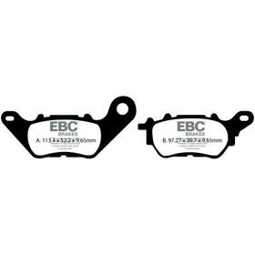 EBC SFA706 2018-2020 X-Max 250 Organik Standart Tek Renk Arka Fren Balatası