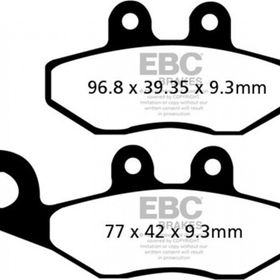 EBC SFAC353 Karbon Piaggio MP3 500 2011-2015 Standart Tek Renk Arka Fren Balatası