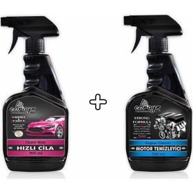 Ebrayn 500 ml Hızlı Cila Carnauba Wax ve 500 ml Motor Yağ Kir Temizleyici