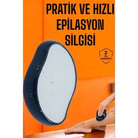 EC Shop Bappir Crystal Eraser Epilasyon Aleti Tüy Silgisi Tüy Alıcı Gümüş Krom Fiziksel Kristal Epilatör