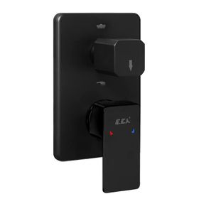 Eca 102167251C1-KDE Sıva Üstü 2 Yollu Mat Siyah Royal Ankastre Banyo Bataryası