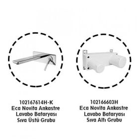 Eca 102167614H-K 102166603H Novita Ankastre Gömme Lavabo Batarya Set