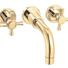 Eca 102806029 Duvardan Altın Quadrille Ankastre Lavabo Bataryası