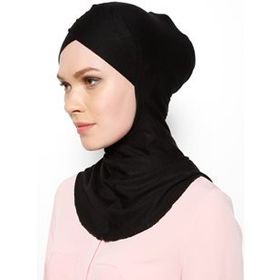 Ecardin 476567 Siyah Büyük Hijab Çapraz Bone